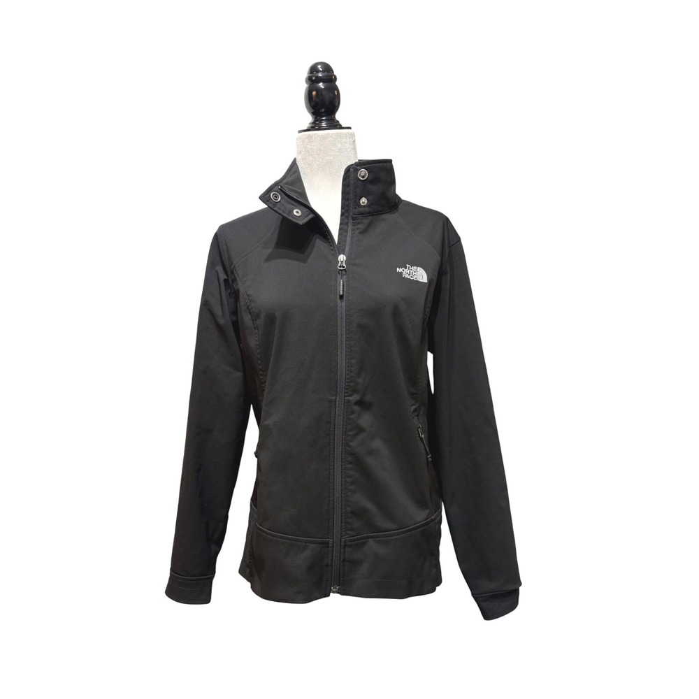 The North Face Womens Apex Bionic Softshell Jacket Black Full Zip Quilted Large